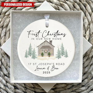 First Christmas in Our New Home - Personalized Ceramic Ornament