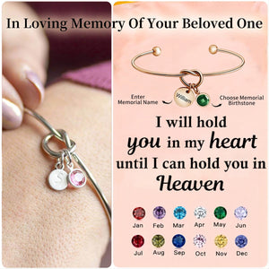 Personalised Forever in My Heart Knot Infinity Birthstone Bracelet
