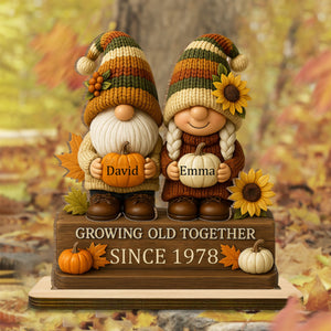 Growing Old Together, Custom Plaque, Gift For Couples And Grandparents