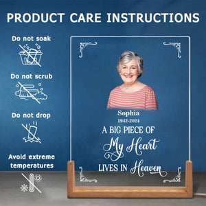 I Will Carry You With Me Until I See You Again - Personalized LED Walnut Night Light