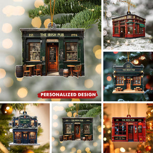 Irish Pub - Personalized Acrylic Ornament, Irish Ornament, Christmas Keepsake