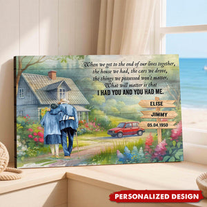 Personalized Family Old Couple Custom Name Romantic Poster