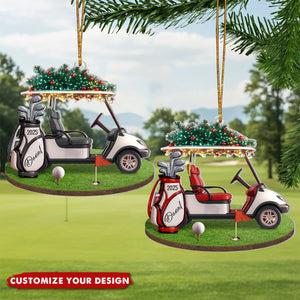 Personalized Golf Backpack Christmas Ornament, Golf Club Keepsake