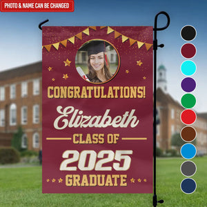 Custom Photo Congratulate Graduation Gift- Family Personalized Garden Flag