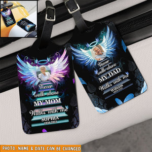 Never Walk Alone - Memorial Gift - Personalized Luggage Tag