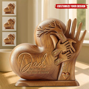 Dad You Are The Piece That Holds Us Together - Personalized Father Custom Shaped Plaque