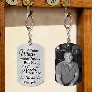 Custom Personalized Memorial Photo Keychain - Memorial Gift Idea For Family