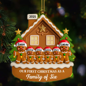 Our First Christmas Gingerbread House Personalized Family Ornament