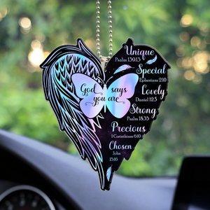 God Says You Are Angel Wings Ornament