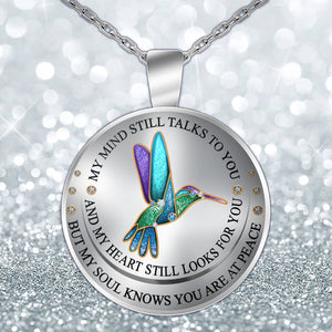 My Mind Still Talks to You Hummingbird Necklace