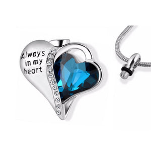 Blue Crystal Ashes Necklace