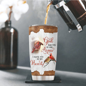 God Has You In His Arms Personalized Tumbler