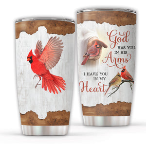 God Has You In His Arms Personalized Tumbler