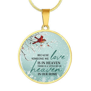 Memorial Cardinal Necklace - Circle Pendant Necklace