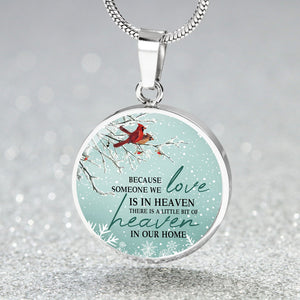 Memorial Cardinal Necklace - Circle Pendant Necklace