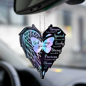 God Says You Are Angel Wings Ornament