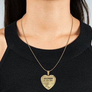 Always Be There (Love Dad) Heart Necklace