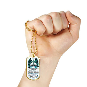 My Beloved Wife from Husband Dog Tag Necklace