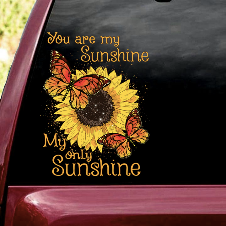 Sunflower and Butterfly Decal