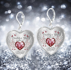 Daddy's Girl Birthstone Heart Earring