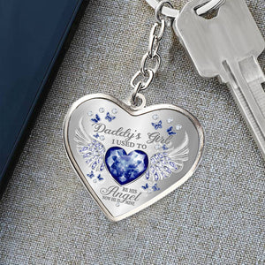 Daddy's Girl Birthstone Heart Keychain