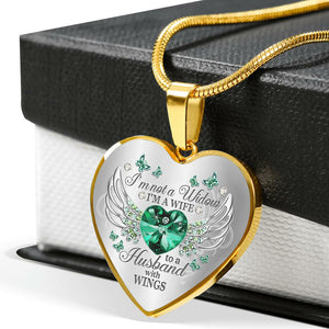 I'm Not A Widow Heart Necklace