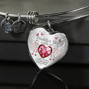 Daddy's Girl Birthstone Heart Bracelet