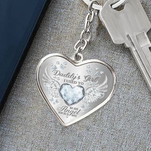 Daddy's Girl Birthstone Heart Keychain