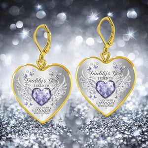 Daddy's Girl Birthstone Heart Earring