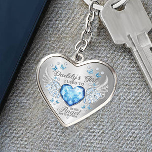 Daddy's Girl Birthstone Heart Keychain