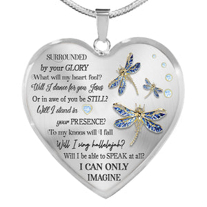 Surrounded By Your Glory Jesus Heart Necklace