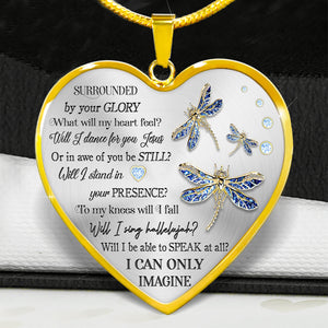 Surrounded By Your Glory Jesus Heart Necklace