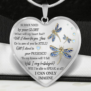 Surrounded By Your Glory Jesus Heart Necklace
