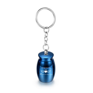 Engraved Cremation Urn Keychain for Ashes