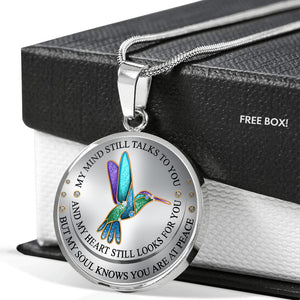 My Mind Still Talks to You Hummingbird Necklace