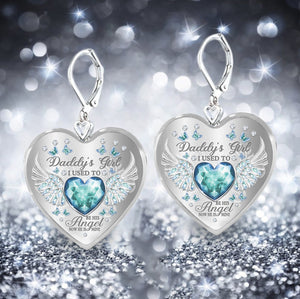 Daddy's Girl Birthstone Heart Earring