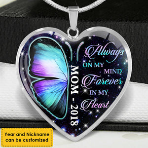 Always On My Mind Personalized Heart Necklace