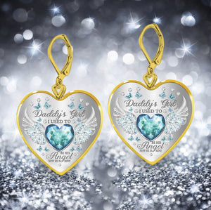 Daddy's Girl Birthstone Heart Earring