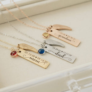 Personalized Monogram Necklaces Birthstone Pendant