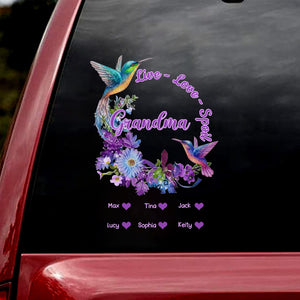 Grandma Nana Mom Hummingbird Personalized Car Stickers