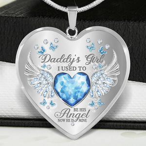 Daddy's Girl Birthstone Heart Necklace