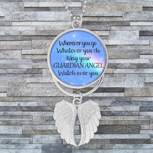 Guardian Angel Wings Car Charm