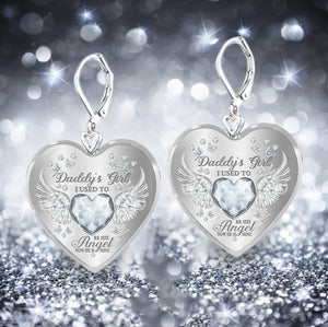 Daddy's Girl Birthstone Heart Earring
