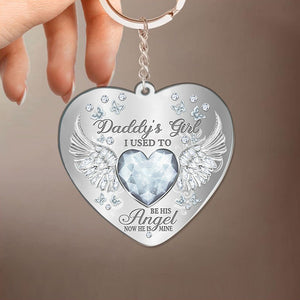 Daddy's Girl Birthstone Heart Acrylic Keychain
