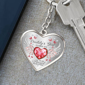Daddy's Girl Birthstone Heart Keychain
