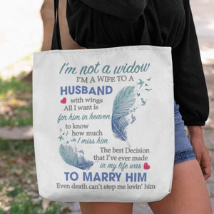 I’m Not a Widow Memorial Tote Bag