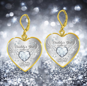 Daddy's Girl Birthstone Heart Earring