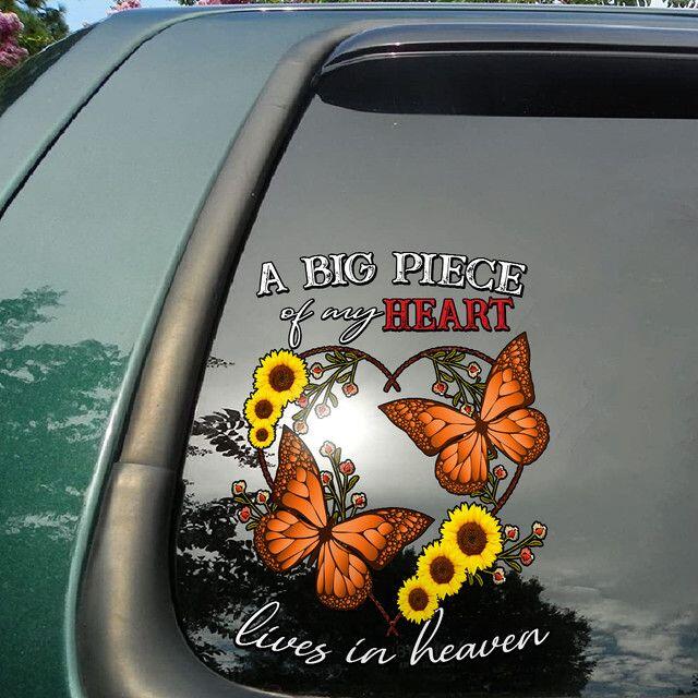 Memorial Butterfly Daisy Decal