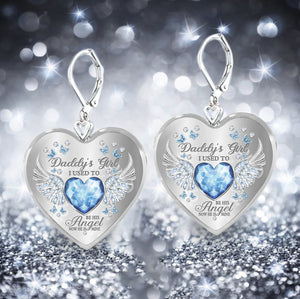 Daddy's Girl Birthstone Heart Earring