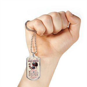 To My Badass Daughter Dog Tag Necklace